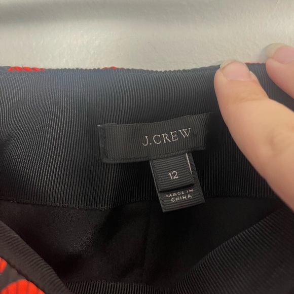 J. crew red black heart jacquard printed mini bow skirt size 12 - Picture 6 of 10